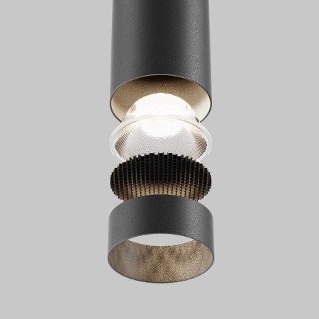 Squirry of suspended Technical P072PL-L12B4K-1, LED, 12W, 5.2x5.2x30 cm, 1000lm, black color-6