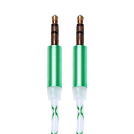 Audio Oxion AUX018, Jack 3.5 mm (M) -Jack 3.5 mm (M), 1m, Green-1