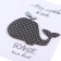 A postcard with a wooden element "My love for you is greater than a whale" handmade, 14.7x10.5