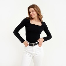 Women's longliva Minaku: Basic Line Black Color, Rr. 44