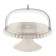 Guzzini Tiffany cake dish, with a lid, d = 30 cm, the color is milky white