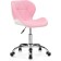 Computer chair Trizor Metal/Eco -leather, Chrome/Pink/White 53x53x69 cm