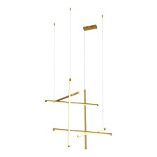 Suspension lamp ST LUCE. SL6207.203.70. Retico. 1x70 W, LED, 3000K, 5250 LM, 78x78x250 cm, color matte gold