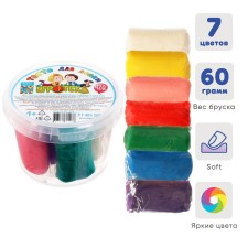 Modeling dough 7 colors of 60 g, 