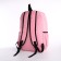 Youth backpack from textiles, 3 pockets, wallet, pink color