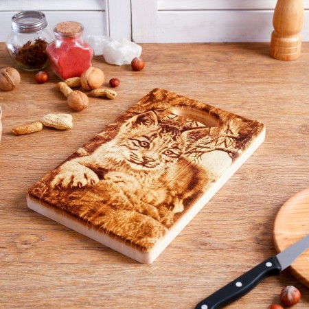 Board from the massif “Lynx”, rectangular, 18 × 28 cm-2
