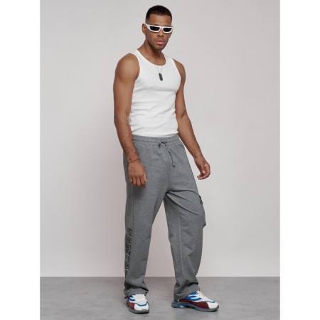 Sports male pants, size 48, gray color-8