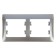 Frame "Glossa" Sche GSL000302, double, horizontal, aluminum color