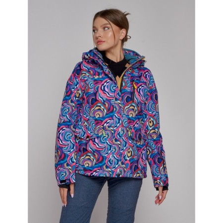 Ski jacket female winter, size 42, blue color-1