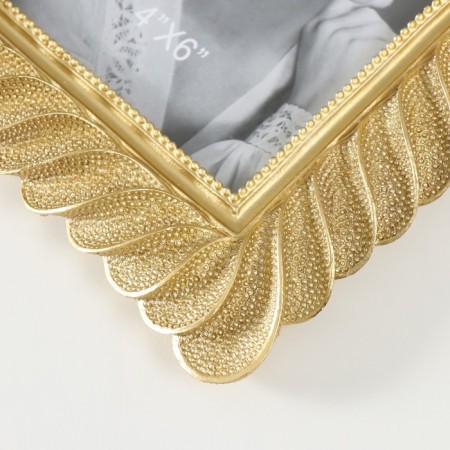 Photo frame Polystone 10x15 cm "Lesse spiral" gold 22x17 cm-2