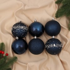 Set of balls plastic D-8 cm, 6 pcs 