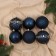 Set of balls plastic D-8 cm, 6 pcs "Jane cold" blue