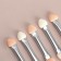 A set of applicators for shadows, bilateral, 5 pcs, 4.7 cm, silver color