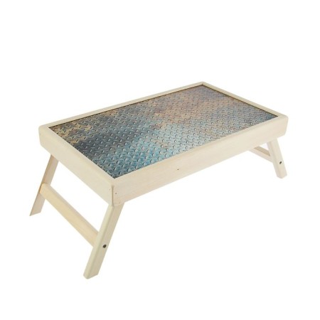 Breakfast table "metal" glass surface 50x30cm