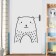 Sticker Plastic Interior Black "Bear" 29x26 cm