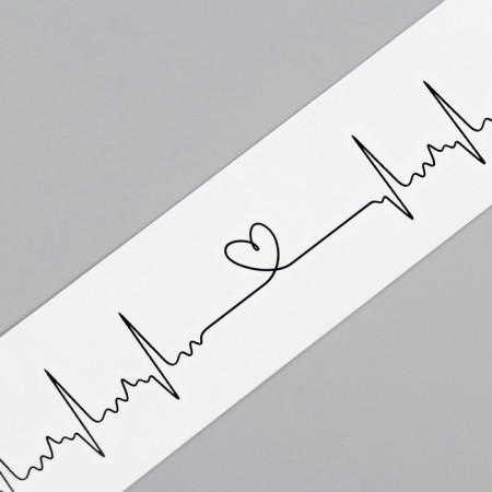 Tattoo on the body Black "Bracelet. Hearty" 20x3 cm-5