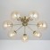 Ceiling chandelier CITILUX “Tommy” CL102173, 66.5x66.5x26 cm, 7x40W, E14, brown color