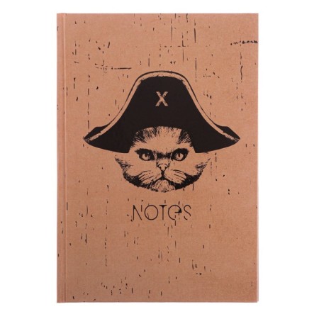 Notebook A5, Pirate, 80 sheets in a cage, a solid cover, glossy lamination