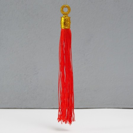 Textile suspension, plastic "Brush. Hieroglyph" red 1.5x1.5x17 cm