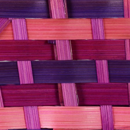 Wicker basket, 20 x 20 x 10/33 cm, purple, bamboo-4