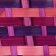 Wicker basket, 20 x 20 x 10/33 cm, purple, bamboo