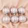 Set of balls plastic D-6 cm, 6 pcs "Illusion" silver
