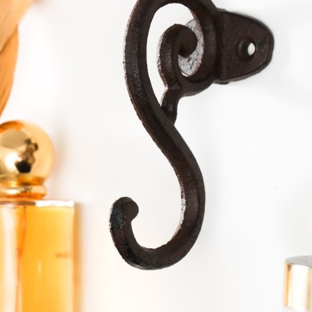 Hook decorative cast iron "bird and pattern" 5x7x15.5 cm-2