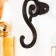Hook decorative cast iron "bird and pattern" 5x7x15.5 cm