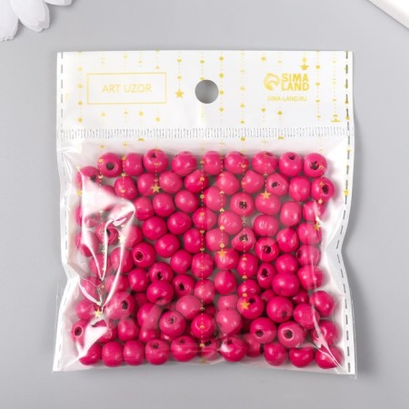 Beads for creativity tree "Imperial fuchsia" d-0.8 cm, set of 20 g-2