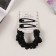 Hair Set "Gloria Shine" (2 elastic bands 5.5 cm, 2 invisibility 5 cm) black