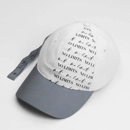 Women's cap with reflective elements No Limits, white color, rr 56-5