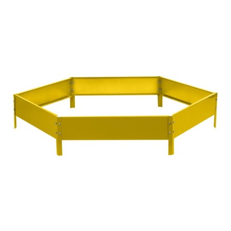 The flowerbed is galvanized, D = 140 cm, h = 15 cm, yellow, Greengo-8