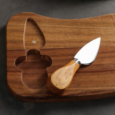 Magistro Shape cheese set, knife, board-1
