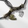 Bracelets "Demetrons" Mom and daughter, black-brown color with black silver and copper, l = 19 cm