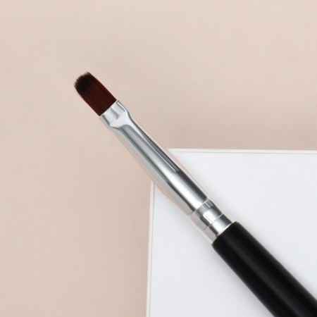 Makeup brush, compact, 17.5 cm, black/silver color-4