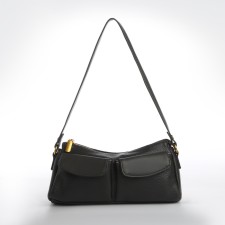 Female bag Textura, average size, dark gray color