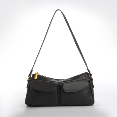 Female bag Textura, average size, dark gray color