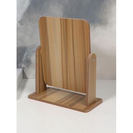Bamboo desktop mirror, mirror surface 15.7 × 20.5 cm, beige-2