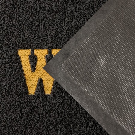 Rug -shaped shade of Welcome, with a edging, 38 × 58 cm, color gray color-4