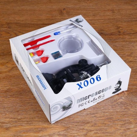 Microscope, increase in an increase in 900x, 600x, 300x, 100x, with backlight, set for research-7