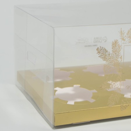 Box for the captake “Believe in Dream”, gold, 16 x 16 x 11.5 cm, New Year-5
