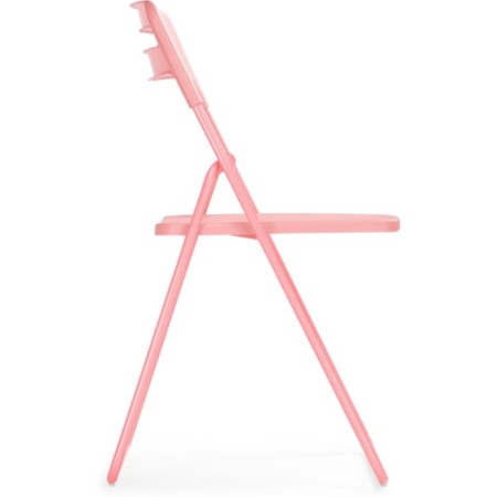 Fold plastic stool, metal/plastic, pink/pink 43x46x81 cm-2