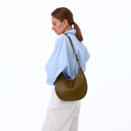 Female bag Textura, cosmetic bag, average size, khaki color-10