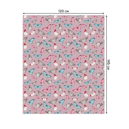 Tables on the table "abundance of butterflies", rectangular, oxford, size 120x145 cm-1