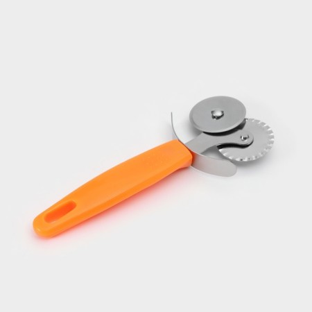 Knife for pizza and dough the orange, 17 cm, 2 blades, orange color-2