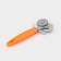 Knife for pizza and dough the orange, 17 cm, 2 blades, orange color