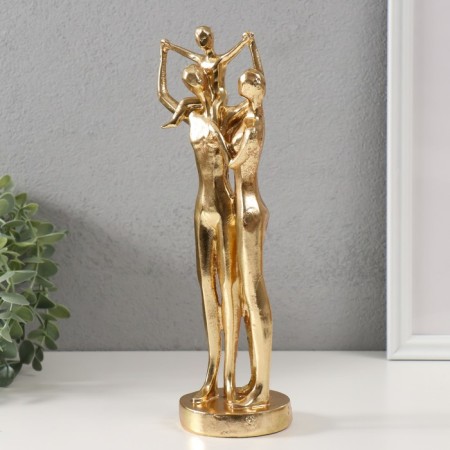 Polystone souvenir "Together" gold 27x10x8 cm-3