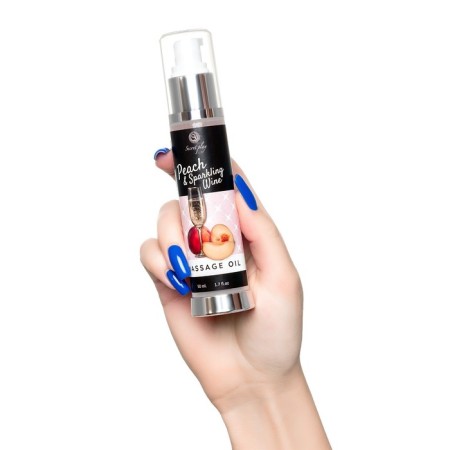Secret Play massage oil with a peach and champagne aroma, 50 ml-5