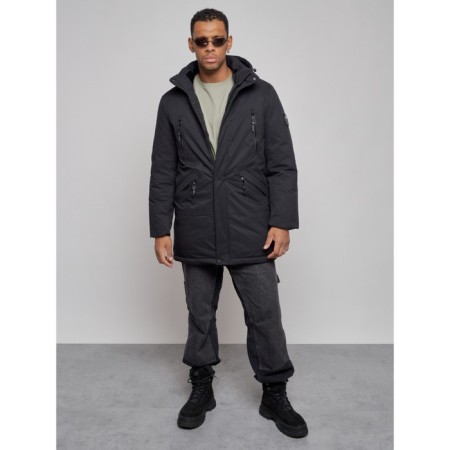 Extensive male winter park, size 54, black color-11