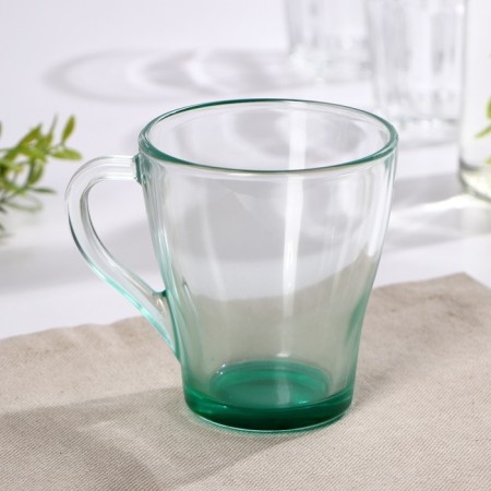Glass jam glass, 250 ml, green color-1
